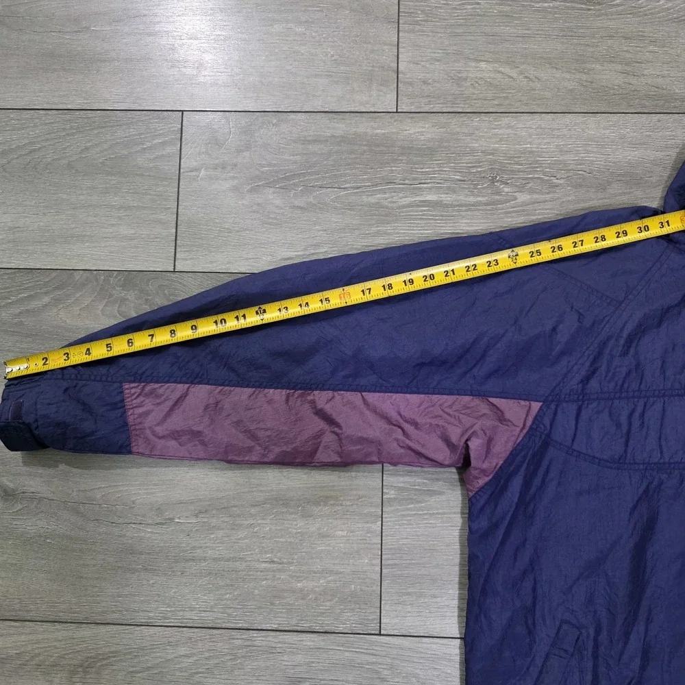Vintage‎ Champion Windbreaker XL Men's 90s Purple Blue Nylon Jacket Hong Kong